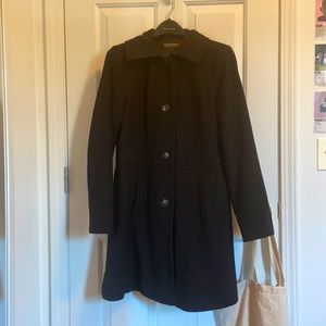 Black Wool Trench Coat